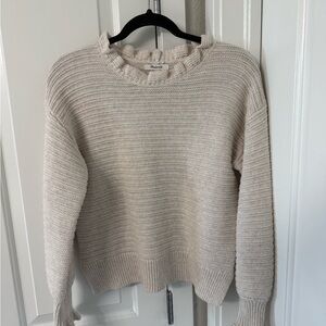 Madewell Cream Cowl Neck Sweater